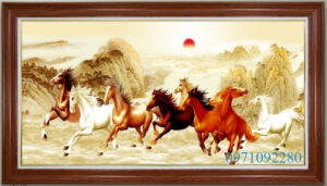 Tranh sơn dầu mã đáo thành thủy mặc đẹp nghệ thuật