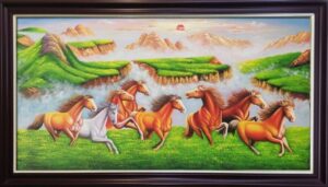 Tranh sơn dầu mã đáo thành công mẫu mới